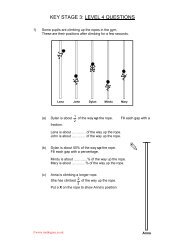 KEY STAGE 3: LEVEL 4 QUESTIONS