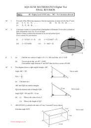 AQA GCSE MATHEMATICS Higher Tier FINAL REVISION