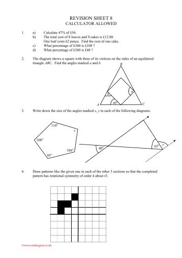 REVISION SHEET 8