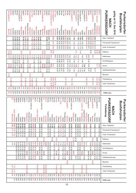 Bus- und Bahnfahrplan - Purkersdorf