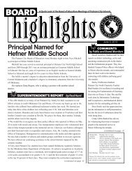 Principal Named for Hefner Middle School - Putnam City Schools