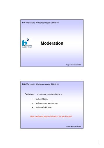 Heinrichson, Moderation - puwendt.de