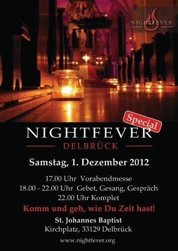 NIGHTFEVER - Pastoralverbund DelbrÃ¼ck Sudhagen