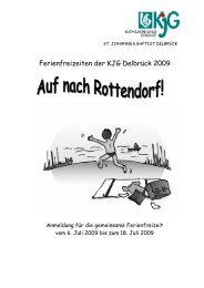 Ferienfreizeiten der KJG DelbrÃ¼ck 2009 - Pastoralverbund DelbrÃ¼ck ...