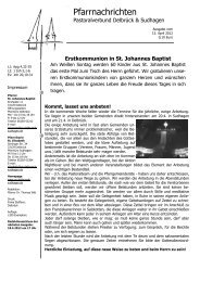 Pfarrnachrichten - Pastoralverbund DelbrÃ¼ck Sudhagen