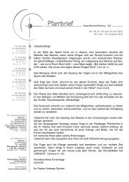 20. Sonntag im Jahreskreis - Pastoralverbund Rietberg - Süd