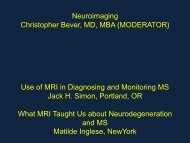Neuroimaging Christopher Bever, MD, MBA (MODERATOR) Use of ...