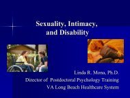 Sexuality, Intimacy, and Disability - Paralyzed Veterans of America