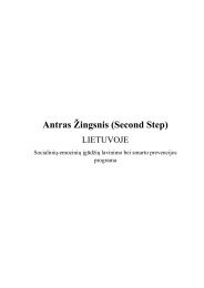 Antras Å½ingsnis (Second Step) - Paramos vaikams centras