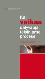 Kai vaikas dalyvauja teisiniame procese. Informacija ir patarimai ...