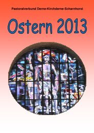 Osterbrief 2013 - Pastoralverbund Derne - Kirchderne - Scharnhorst