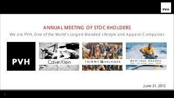 Annual meeting of stockholders - Phillips-Van Heusen