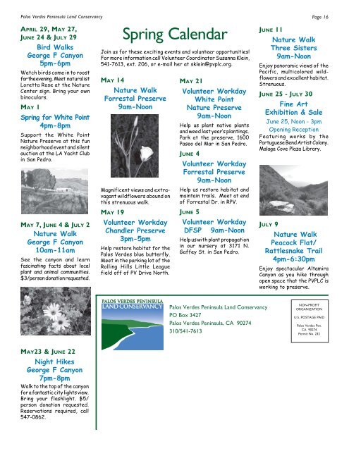 Q1 2004 Newsletter Draft2 - Palos Verdes Peninsula Land ...