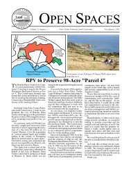 OPEN SPACES - Palos Verdes Peninsula Land Conservancy