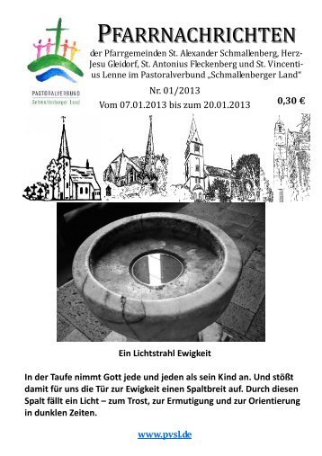 Pfarrbrief 1-13 - Pastoralverbund Schmallenberger Land
