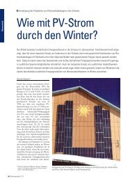 Wie mit PV-Strom durch den Winter? - Photovoltaik