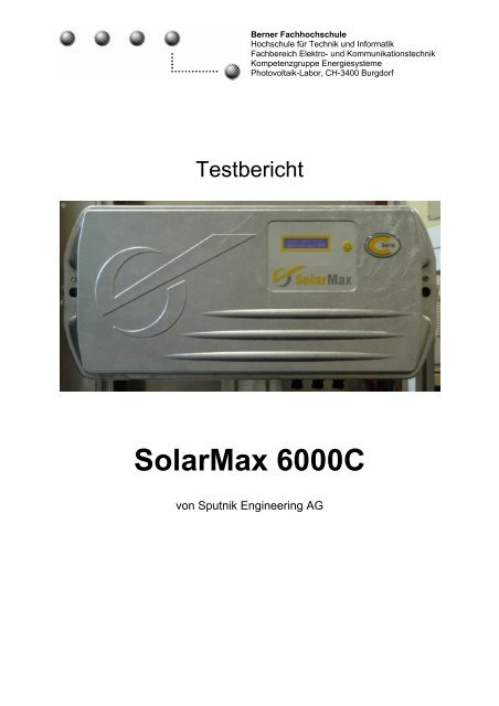 SolarMax 6000C - Photovoltaik