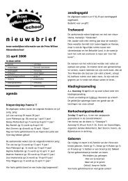 nieuwsbrief 11 april 2008 - Prins Willem Alexanderschool