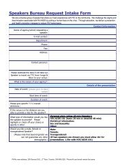 Speakers Bureau Request Intake Form - Toronto People With AIDS ...
