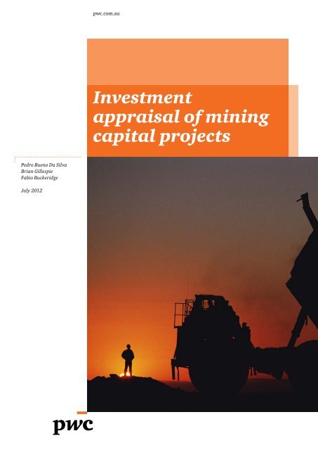 Investment appraisal of mining capital projects - PwC