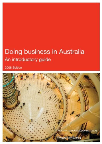 Doing business in Australia | An introductory guide - PwC