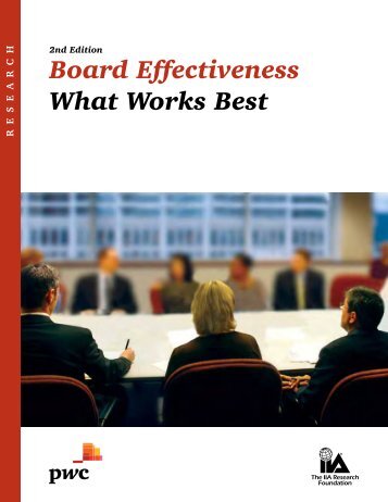 Board Effectiveness What Works Best - PwC