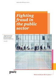Controlling fraud in the public sector - PricewaterhouseCoopers