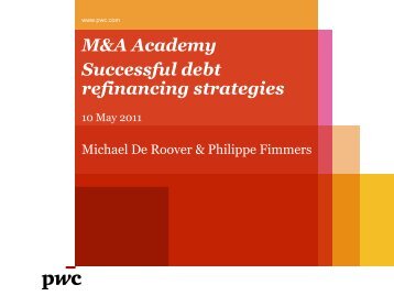 M&A Academy Successful debt refinancing strategies - PwC Blogs