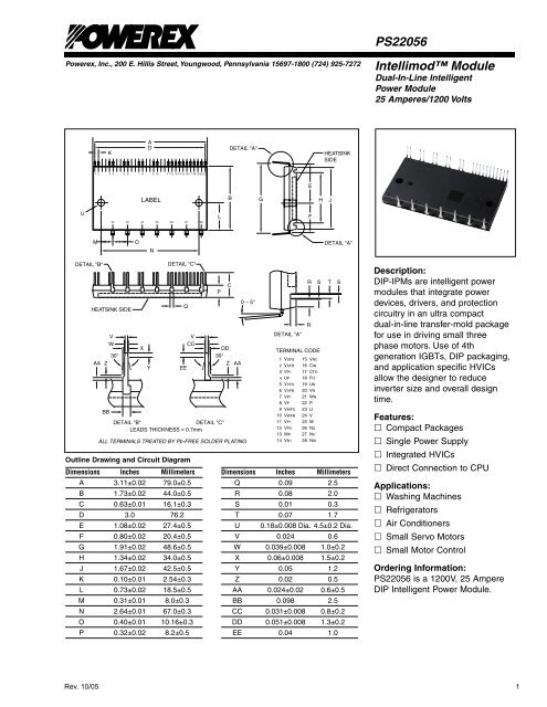 Intellimodâ¢ Module PS22056 - Powerex