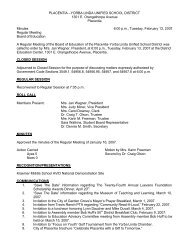 boardminutes-021307 - Placentia-Yorba Linda Unified School District