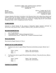 May 24, 2011 Board Minutes - Placentia-Yorba Linda Unified School ...