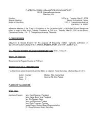 May 21, 2013 Board Minutes - Placentia-Yorba Linda Unified School ...