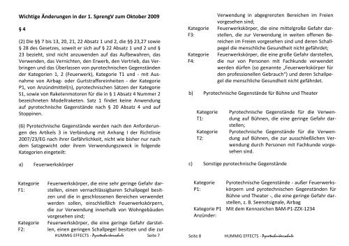 Auswirkungen der EU-Richtlinie 2007/23/EG Pyrotechnik - PDF