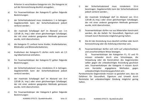 Auswirkungen der EU-Richtlinie 2007/23/EG Pyrotechnik - PDF