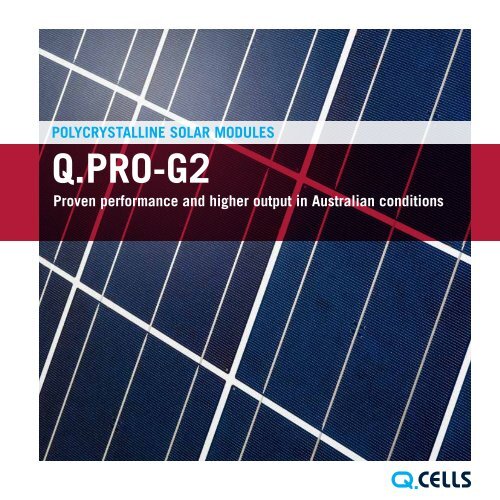 Brochure Q.PRO-G2 PDF-Download - Q-Cells