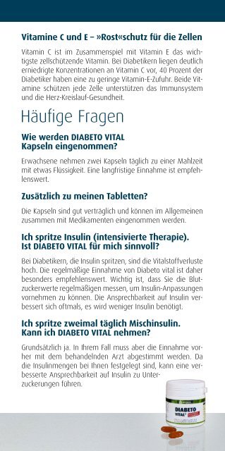 flyer: blutzucker natÃ¼rlich senken - Quintessenz health products GmbH