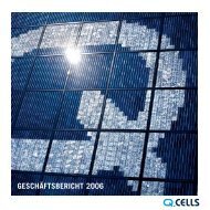 GESCHÃFTSBERICHT 2006 - Hanwha Q CELLS