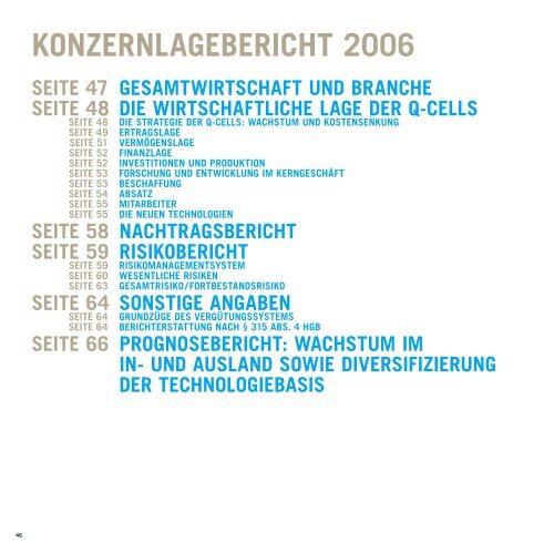 GESCHÃFTSBERICHT 2006 - Hanwha Q CELLS