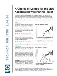 LU-8160 - A Choice of Lamps for QUV - Q-Lab