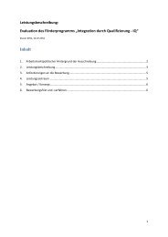 Ausschreibung Evaluierung final - Netzwerk Integration durch ...