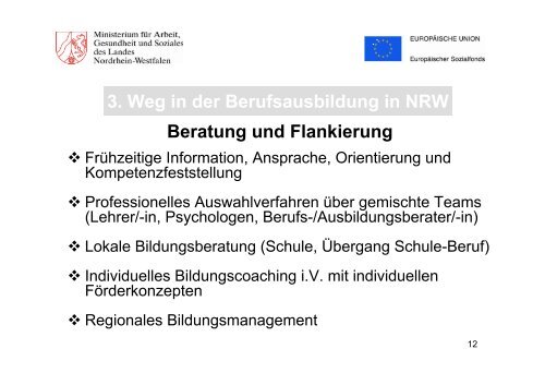 3. Weg in der Berufsausbildung in NRW Ãberblick â Stand Oktober ...