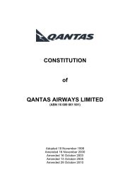 Constitution of Qantas Airways Limited (29 October 2010)
