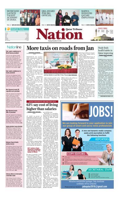 More taxis on roads from Jan - Qatar Tribune