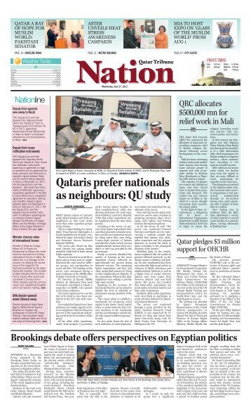 Qataris prefer nationals as neighbours: QU study - Qatar Tribune