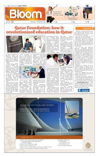 Qatar Foundation: how it revolutionized education in ... - Qatar Tribune
