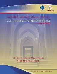 2010 USâIslamic World Forum Writing the Next Chapter - Brookings ...