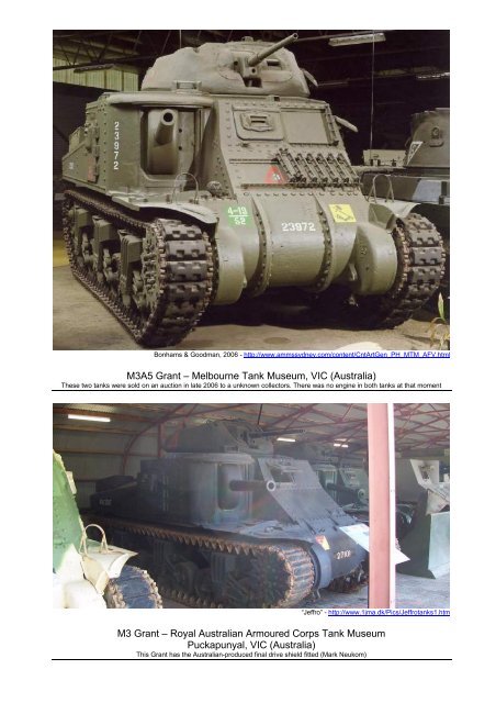 Surviving M2 Medium, M3 Lee and M3 Grant tanks - Qattara