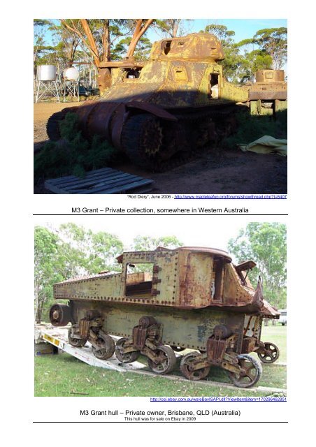 Surviving M2 Medium, M3 Lee and M3 Grant tanks - Qattara