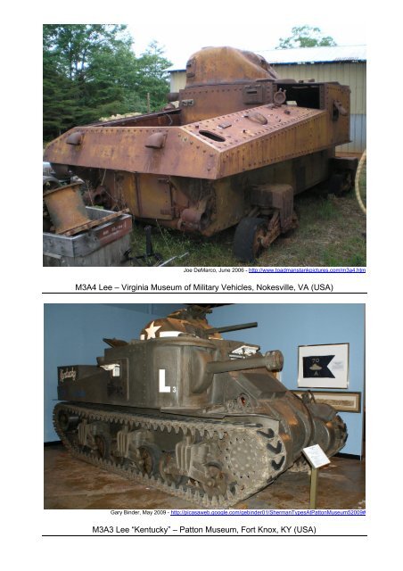 Surviving M2 Medium, M3 Lee and M3 Grant tanks - Qattara