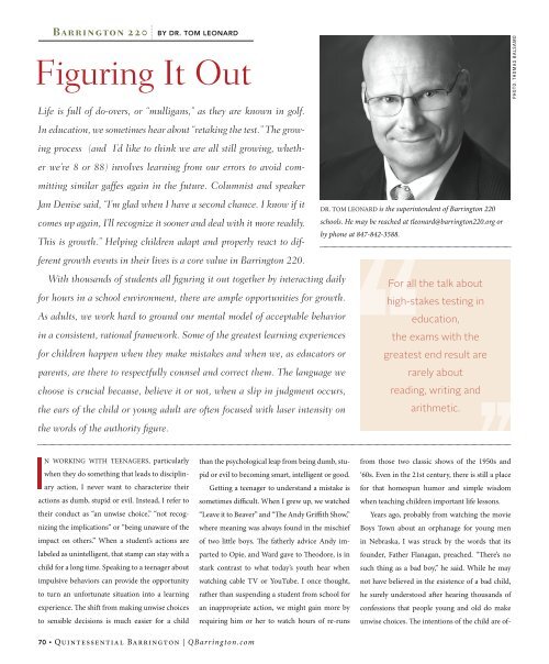 Figuring It Out - Quintessential Barrington Magazine